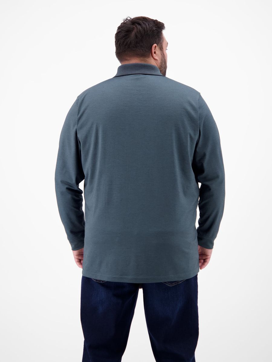 Langarm Poloshirt mit Brusttasche