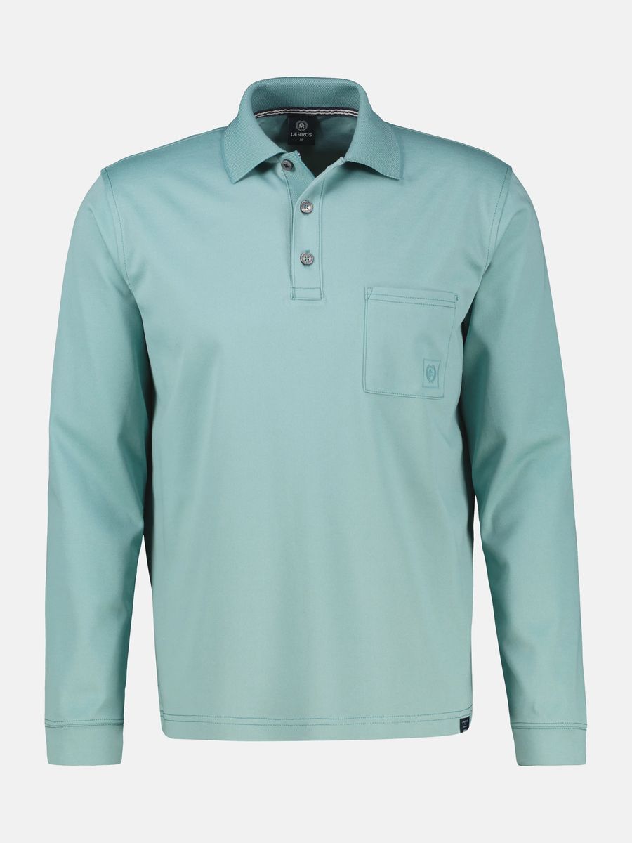 Langarm Poloshirt mit Brusttasche