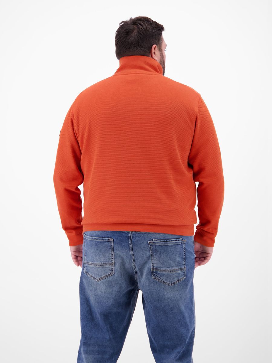 Strukturierter Strick Half-Zip Pullover