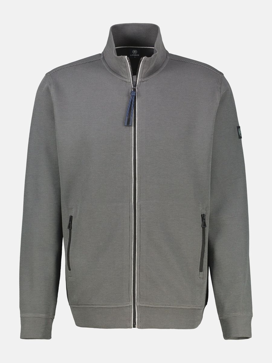 Jacke mit Reißverschluss aus Baumwollmischgewebe