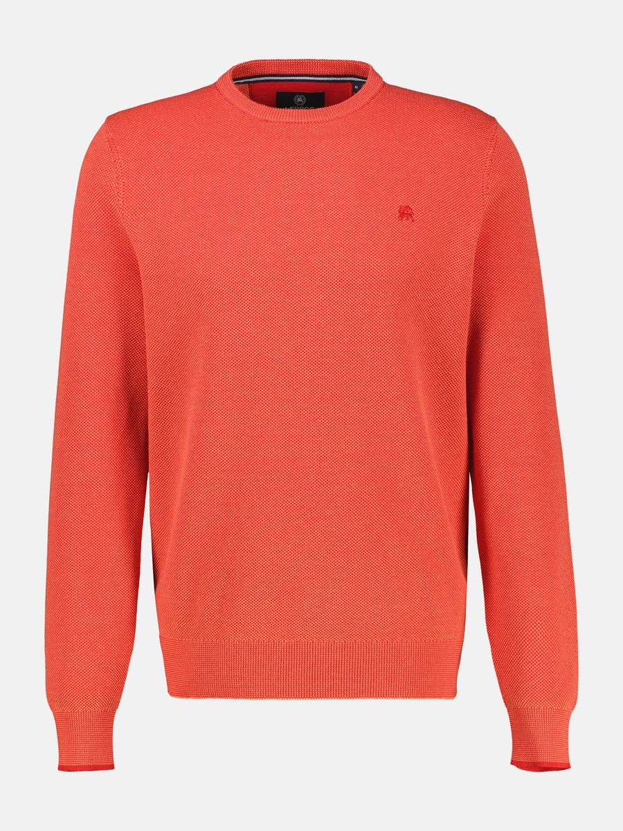 Klassischer Baumwoll-Rundhalsstrickpullover