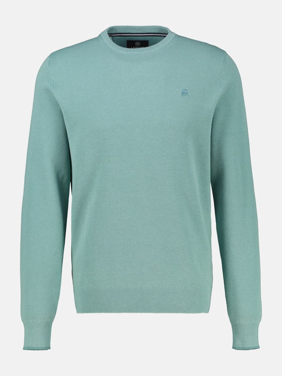Klassischer Baumwoll-Rundhalsstrickpullover