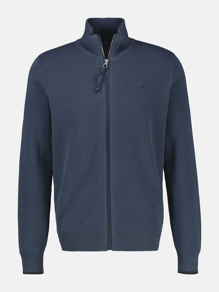 Strukturierte Strickjacke mit Reißverschluss