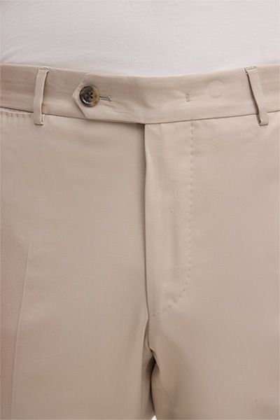 Santios Beige Baumwollmischung Hose Klassische Passform Business Casual