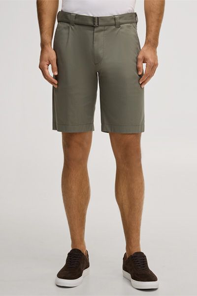 Elegante Bundfalten-Shorts aus Baumwollmischung
