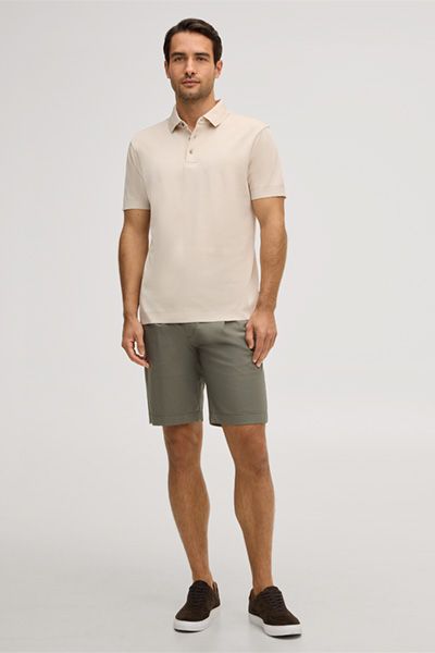 Elegante Bundfalten-Shorts aus Baumwollmischung
