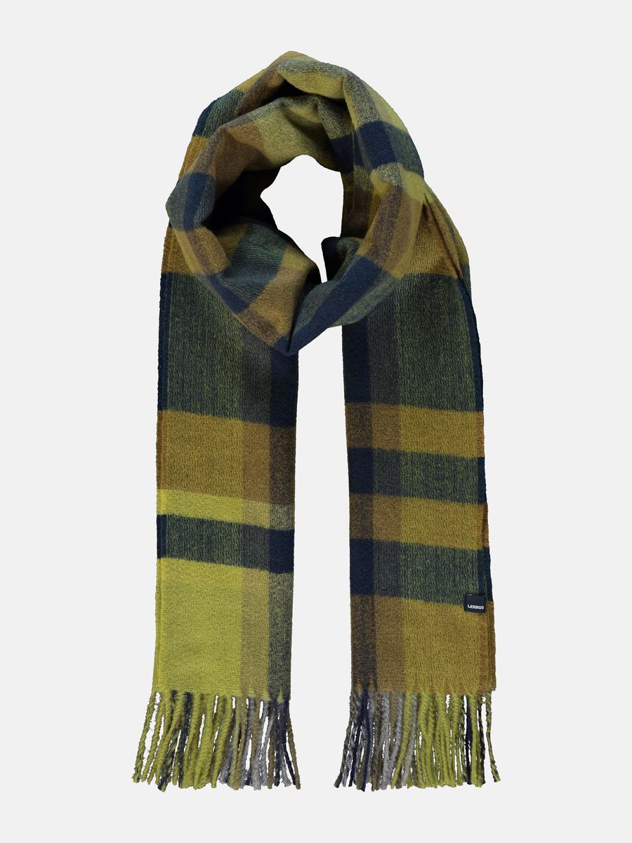 Karierter, leichter Fransenschal