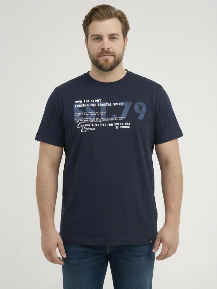 Baumwoll T-Shirt mit Grafikprint und Rundhalsausschnitt