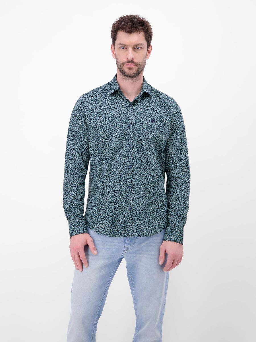 Langärmliges Hemd mit Blumendruck
