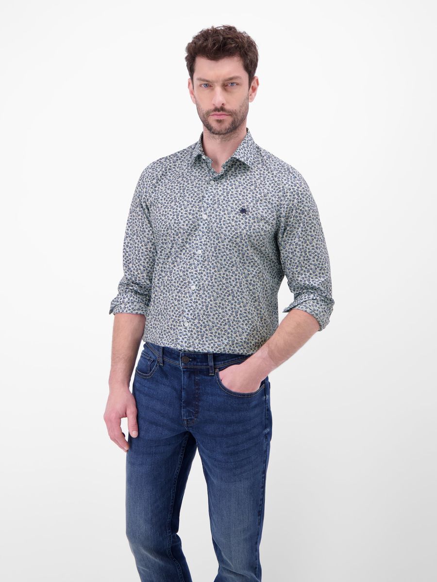 Langärmliges Hemd mit Blumendruck