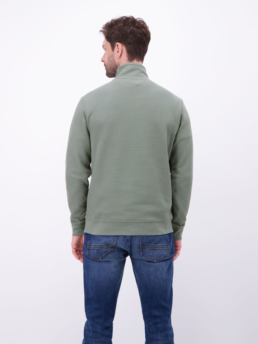 Troyer Sweatshirt aus Waffel-Baumwollmischung