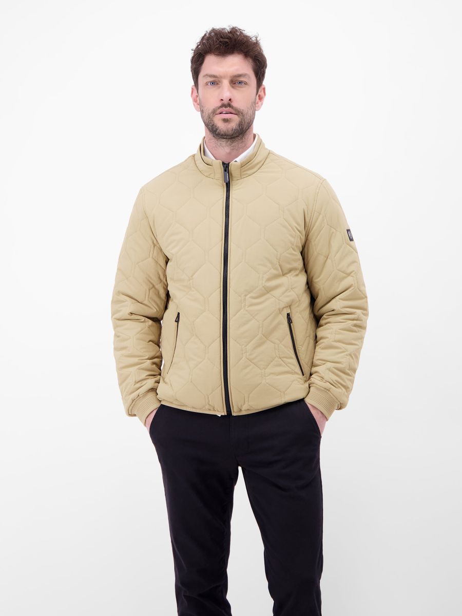 Gesteppte Jacke mit Wabenmuster und Reißverschluss