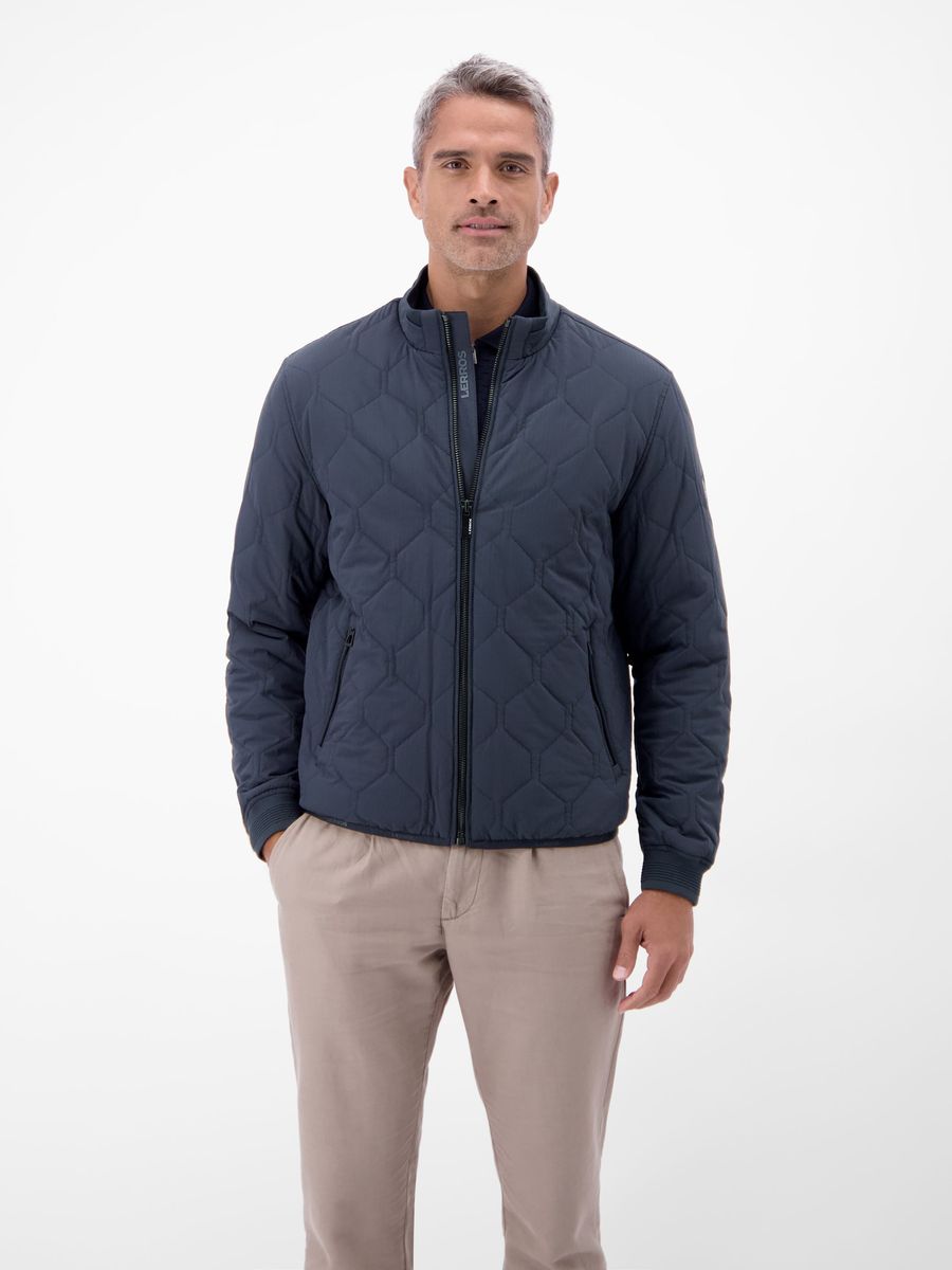 Gesteppte Jacke mit Wabenmuster und Reißverschluss