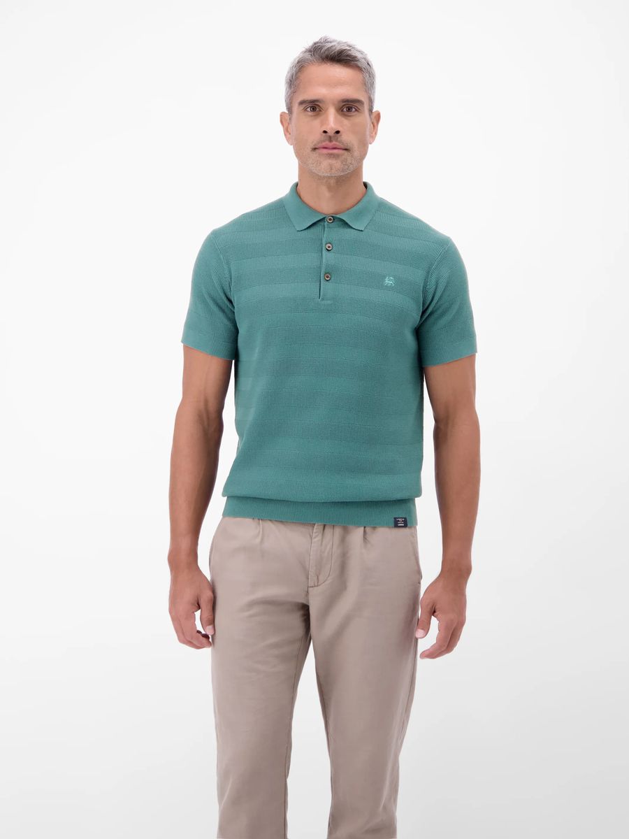 Klassisches Marineblaues Baumwoll-Poloshirt