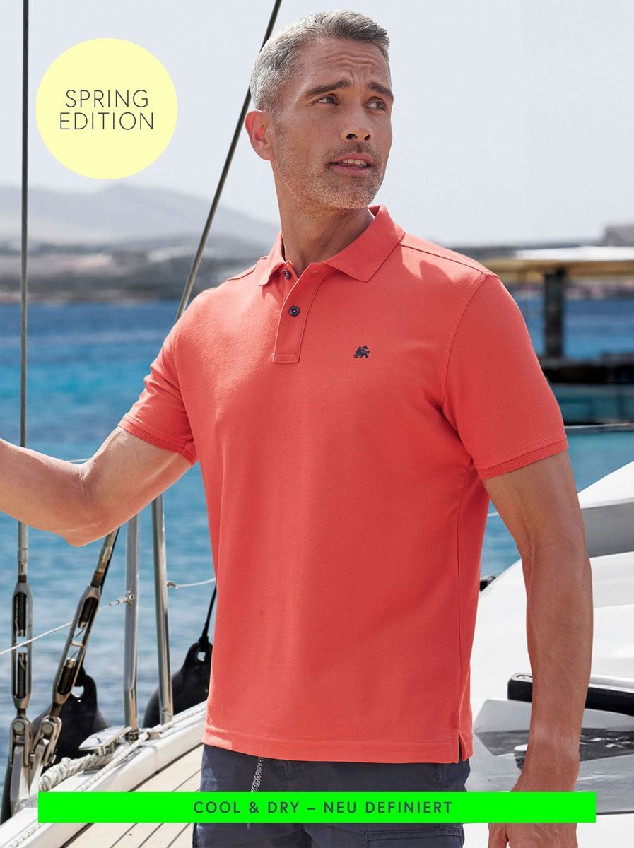 Klassisches Herren Poloshirt aus Baumwoll-Piqué