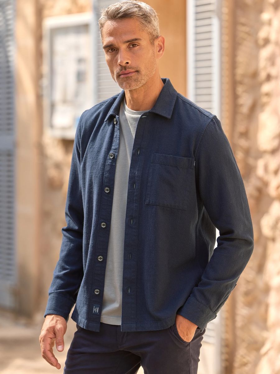 Klassisches Baumwoll-Twill Overshirt
