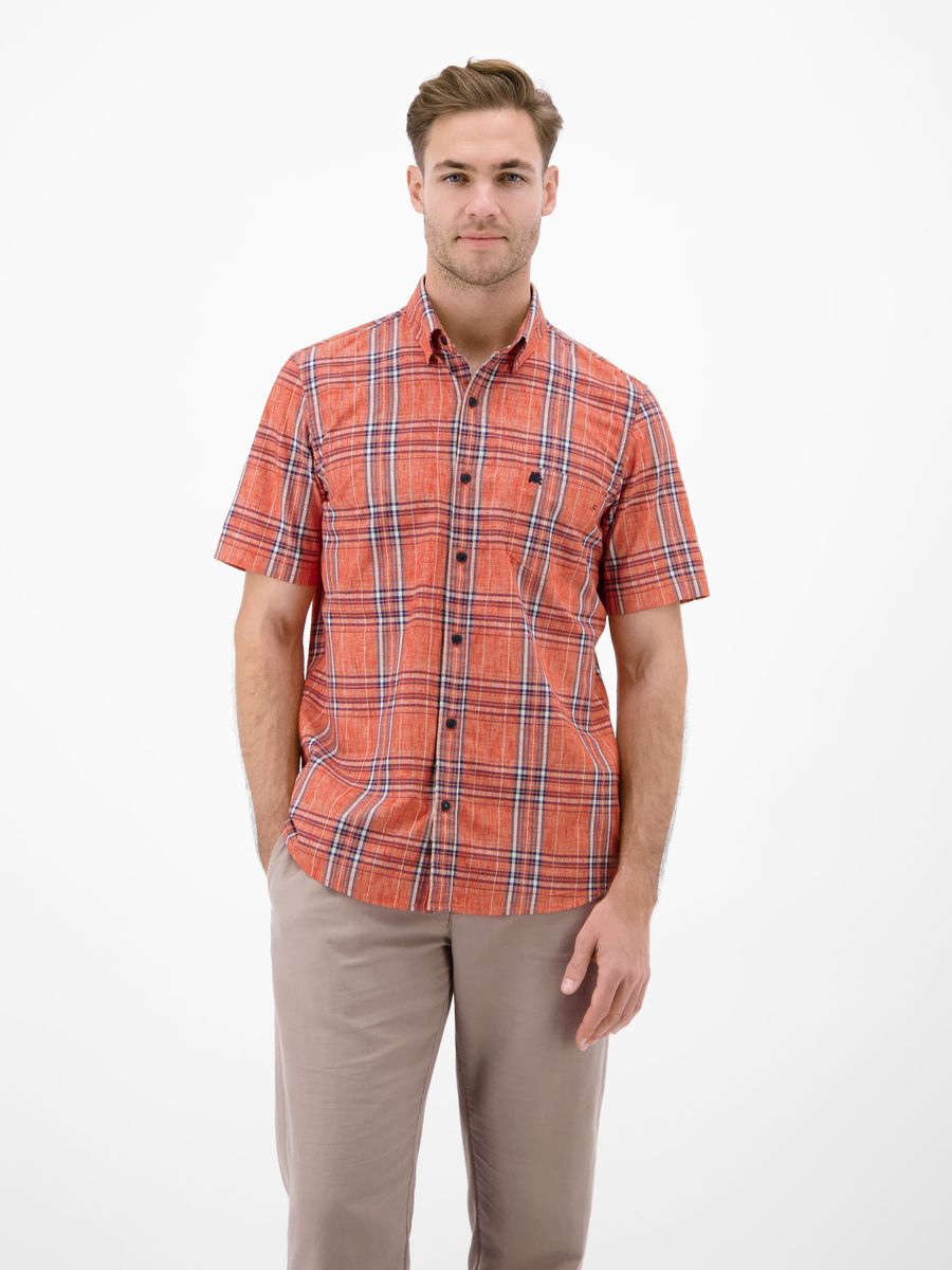 Lässiges Kurzarmhemd mit Karomuster