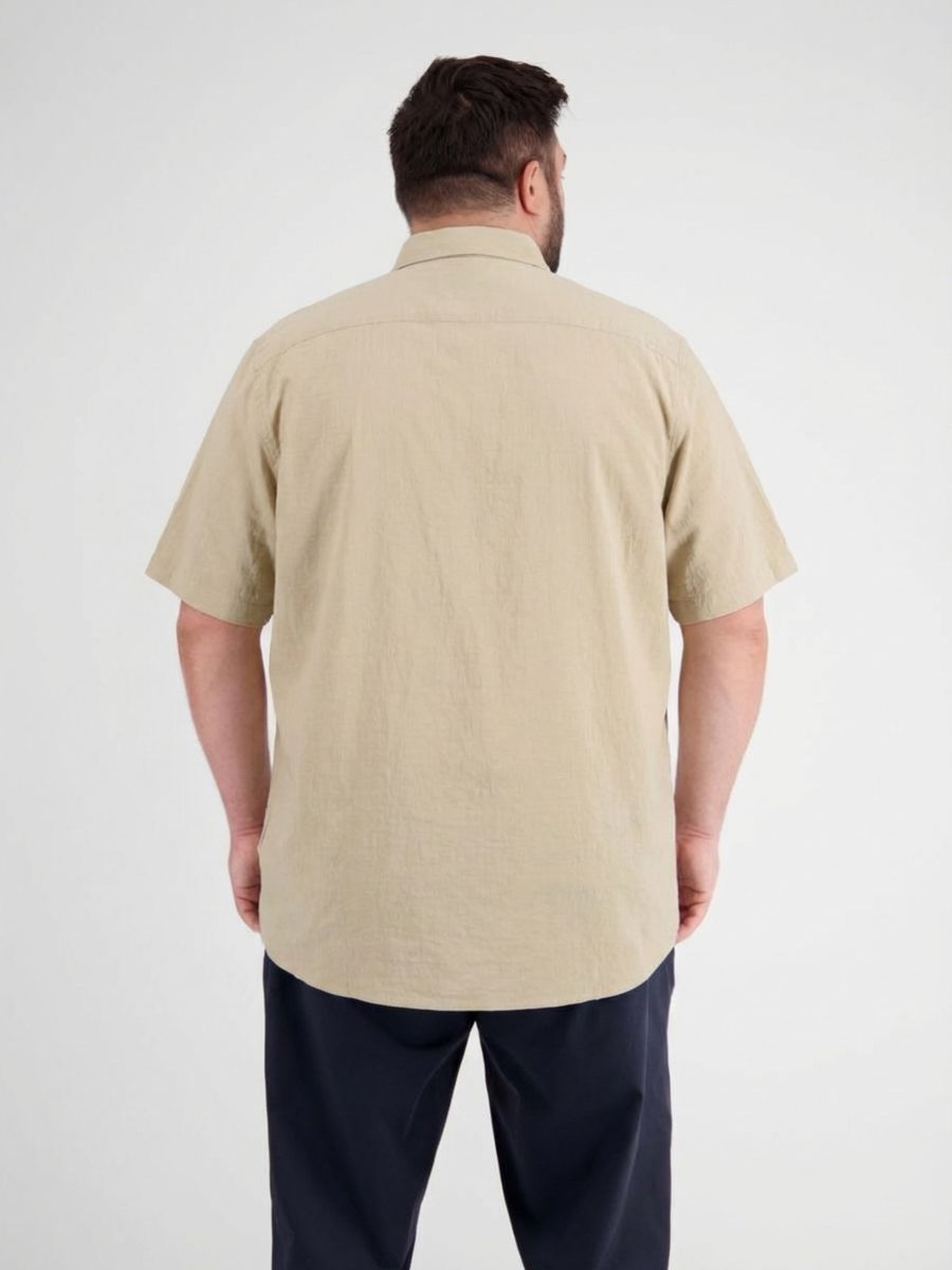 Kurzarmhemd mit Knitterstruktur