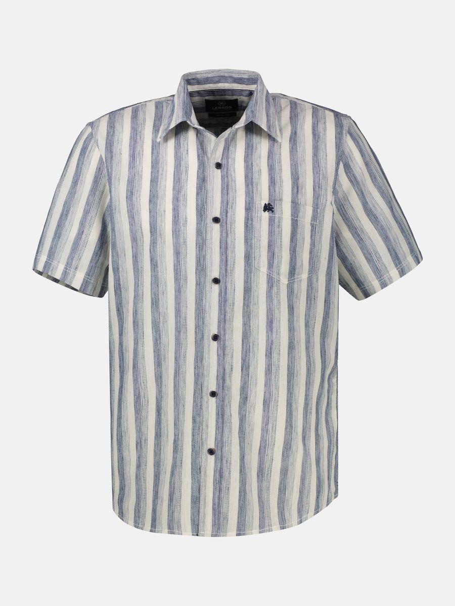 Gestreiftes, atmungsaktives Kurzarmhemd