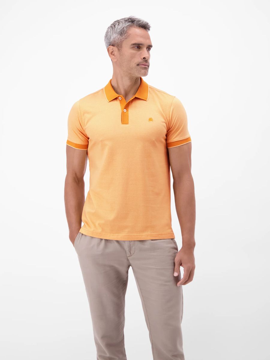 Modernes zweifarbiges Piqué-Poloshirt
