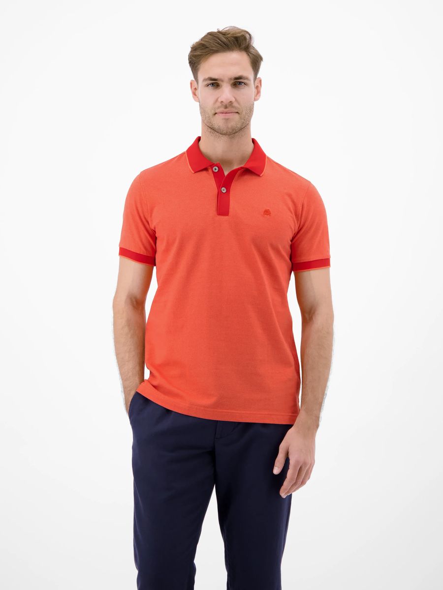 Modernes zweifarbiges Piqué-Poloshirt