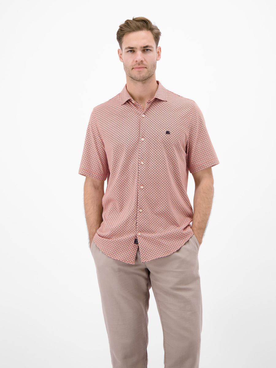 Kurzarmhemd aus Baumwolle mit geometrischem Print