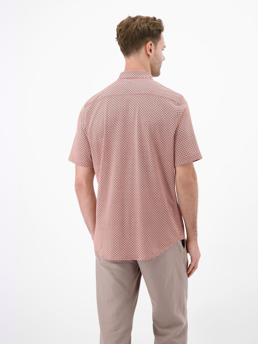 Kurzarmhemd aus Baumwolle mit geometrischem Print