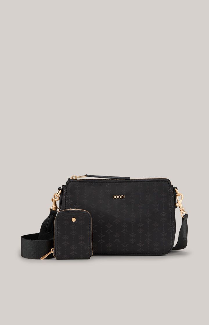JOOP! Collana Tessuto Jasmina Schultertasche mit Beutel Schwarz