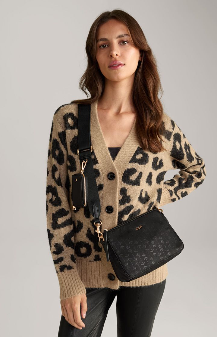 JOOP! Collana Tessuto Jasmina Schultertasche mit Beutel Schwarz