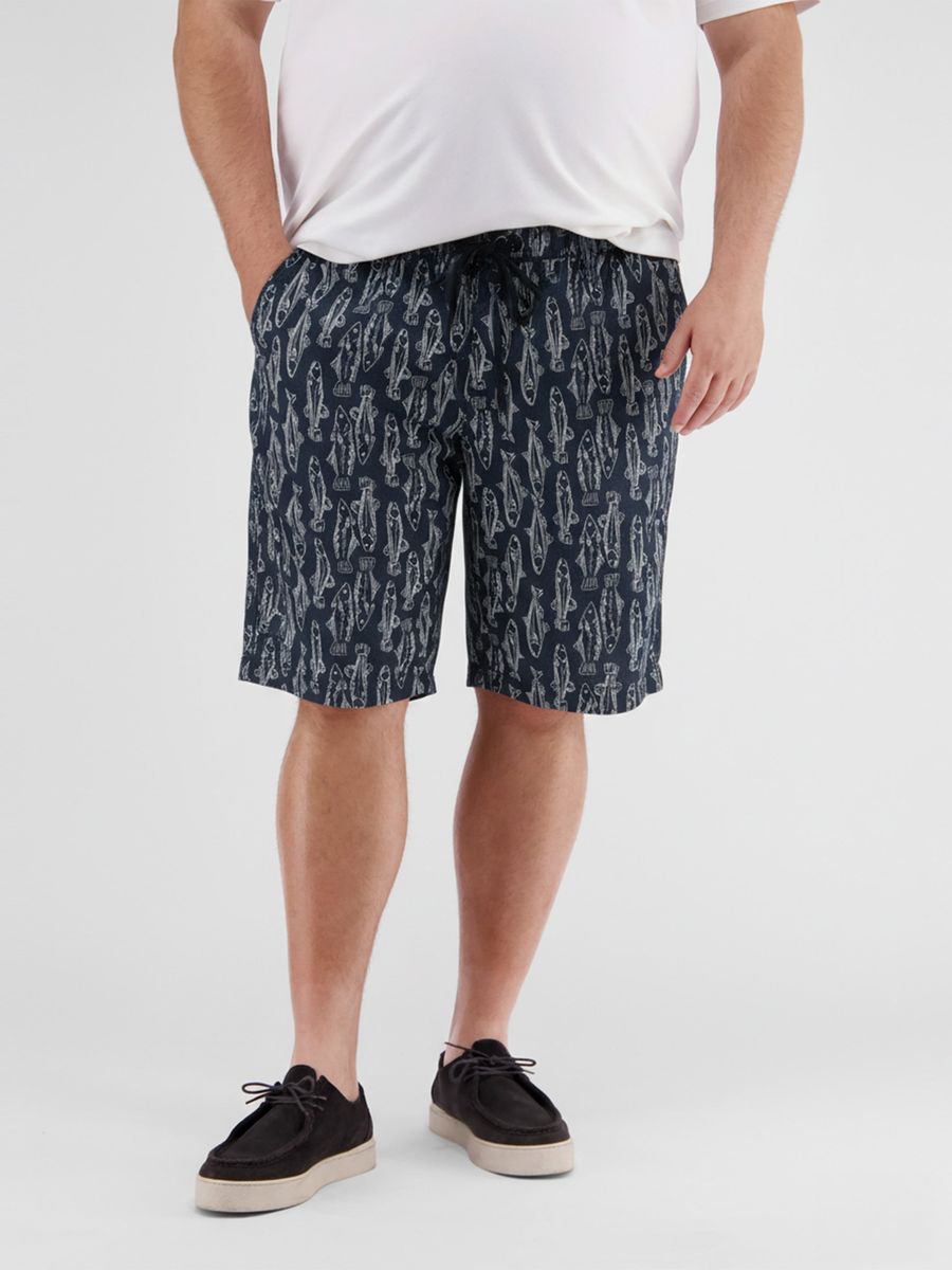 Leichte Chino-Bermuda Shorts mit Print