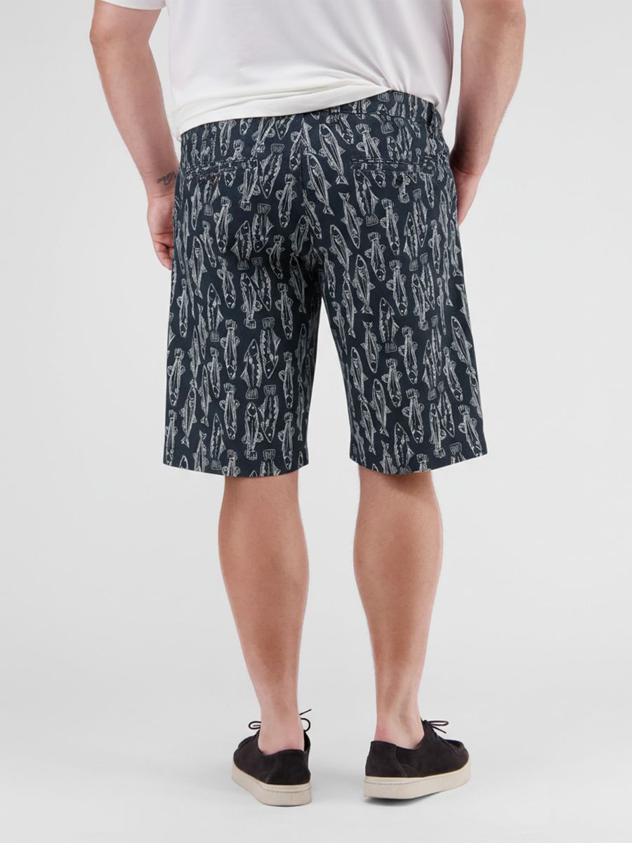 Leichte Chino-Bermuda Shorts mit Print