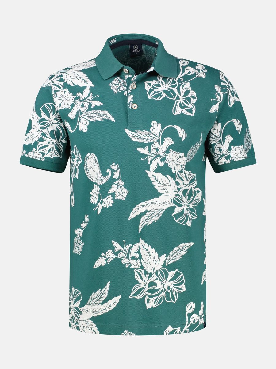 Poloshirt mit Blumendruck für große Größen