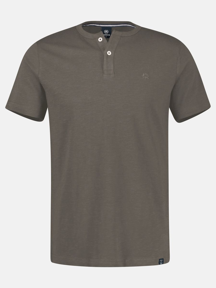 Lässiges Kurzarm Henley T-Shirt
