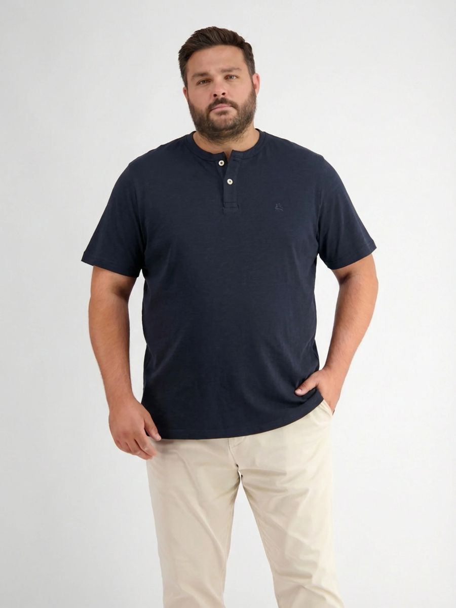 Lässiges Kurzarm Henley T-Shirt