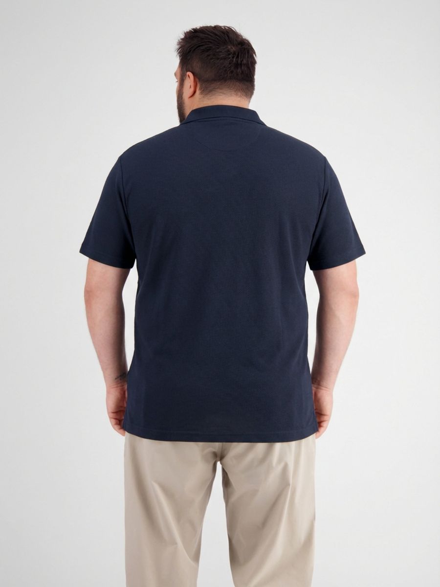 Kurzarmshirt mit Waffelstruktur und Rundhalsausschnitt