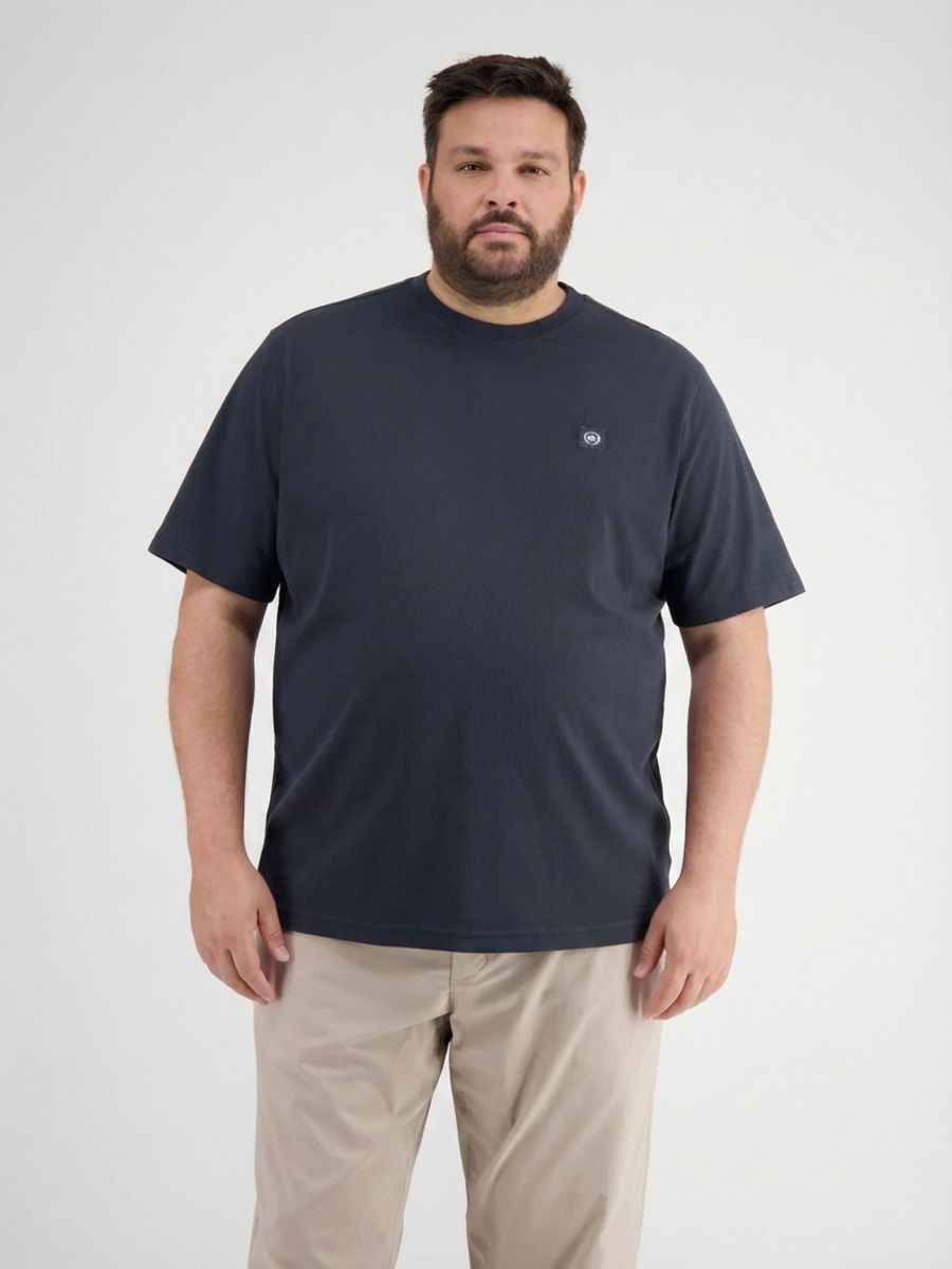 Kurzarmshirt mit Waffelstruktur und Rundhalsausschnitt