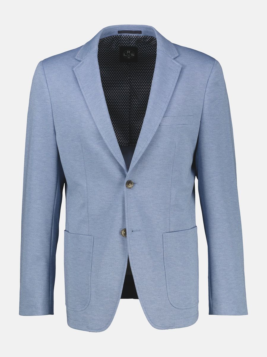 Jersey-Blazer in Strickoptik, taillierte Passform