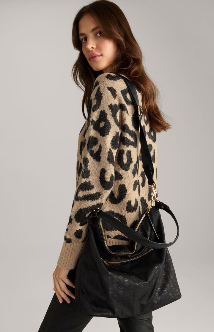 JOOP! Collana Tessuto Alara Schwarze Hobo-Tasche mit Logo