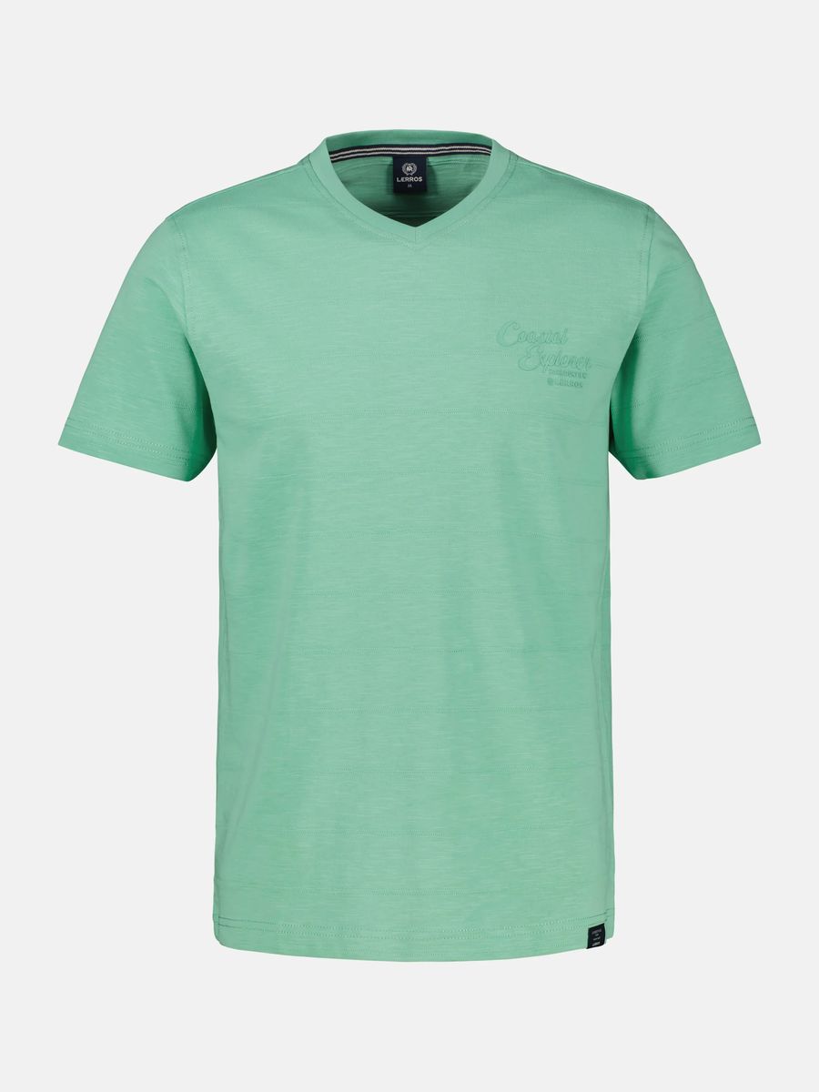 Lässiges Strick-T-Shirt mit V-Ausschnitt