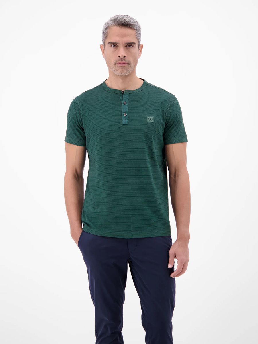 Gestreiftes Henley-Shirt aus Baumwolle