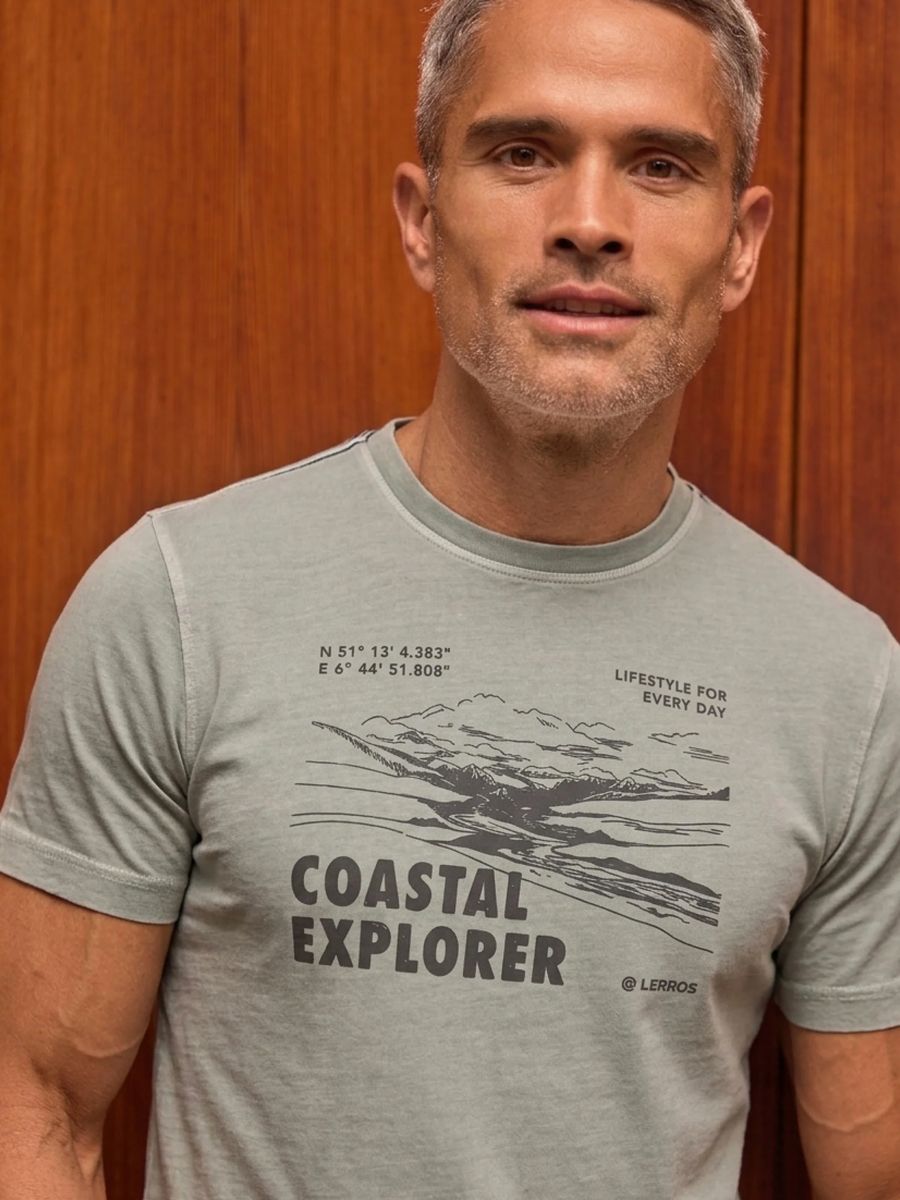 T-Shirt mit Küsten-Explorer-Grafikprint
