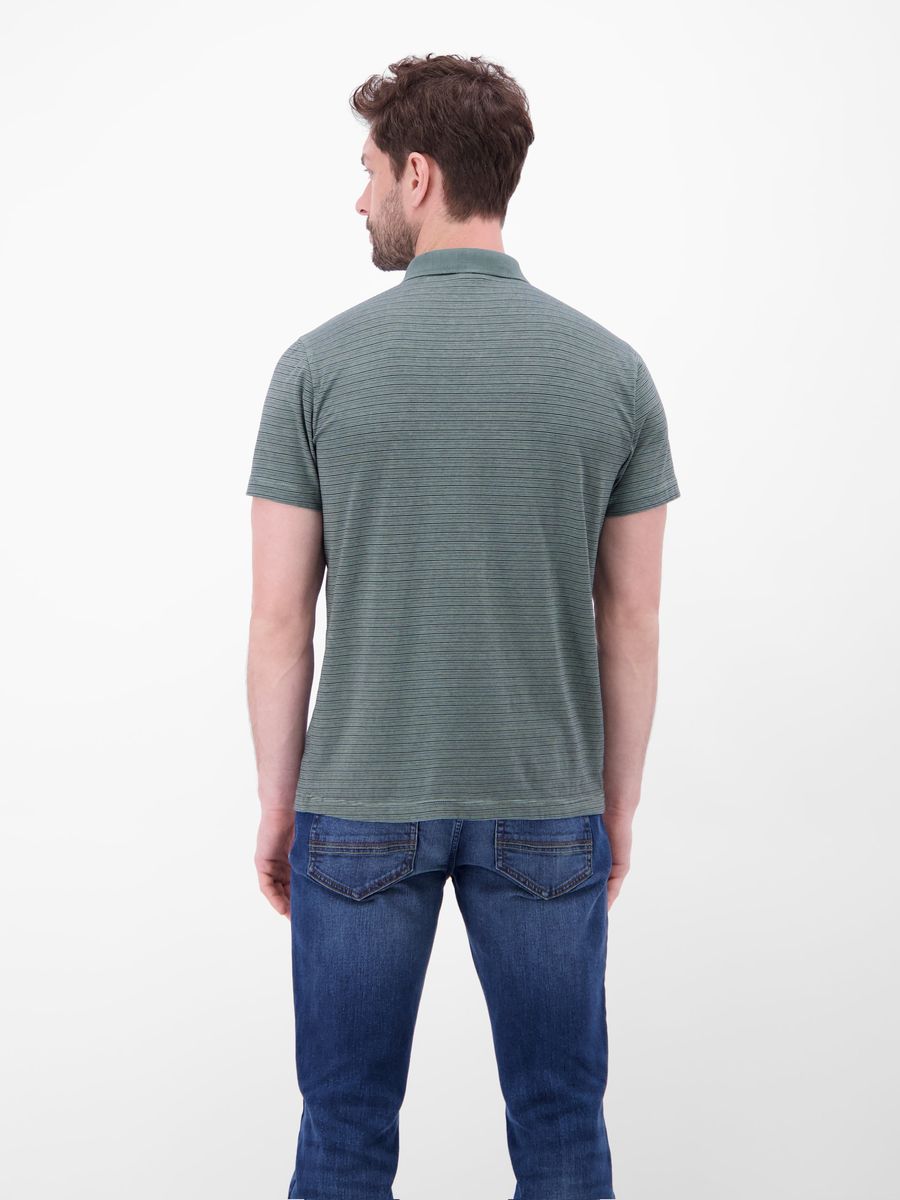 Gestreiftes Baumwoll-Polohemd aus Jersey