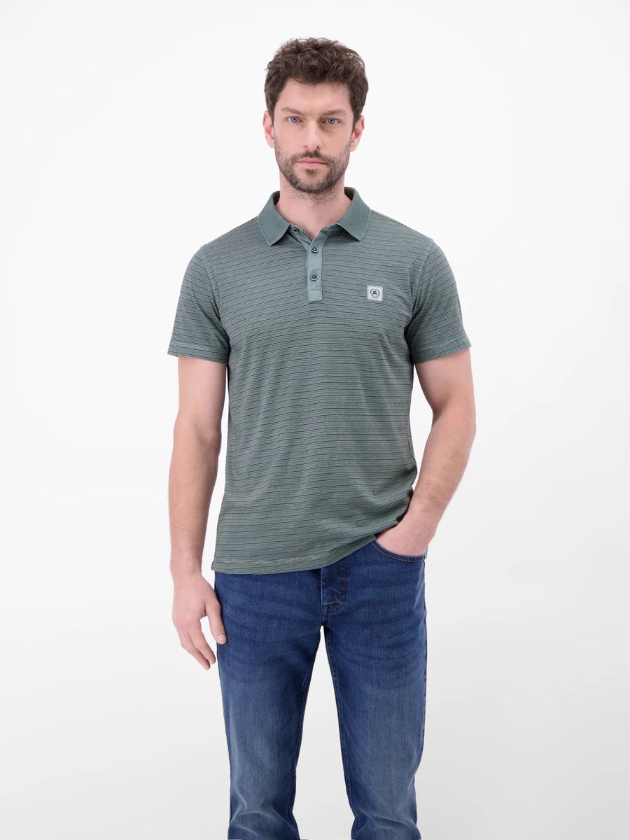 Gestreiftes Baumwoll-Polohemd aus Jersey