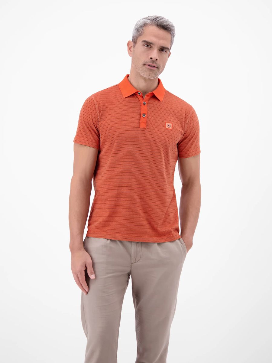 Gestreiftes Baumwoll-Polohemd aus Jersey
