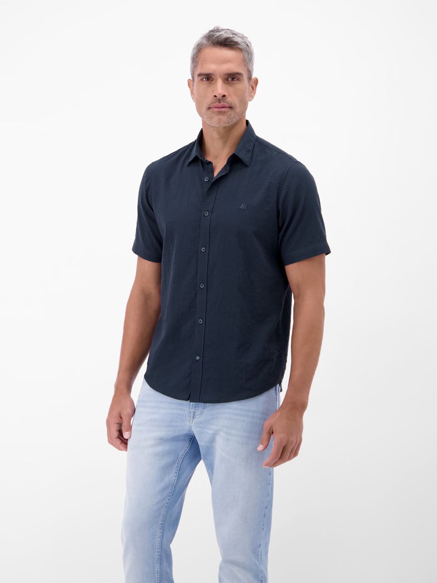 Kurzarm Freizeithemd mit Textur