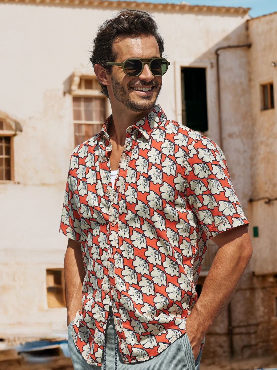 Kurzarmhemd mit Blumenmuster