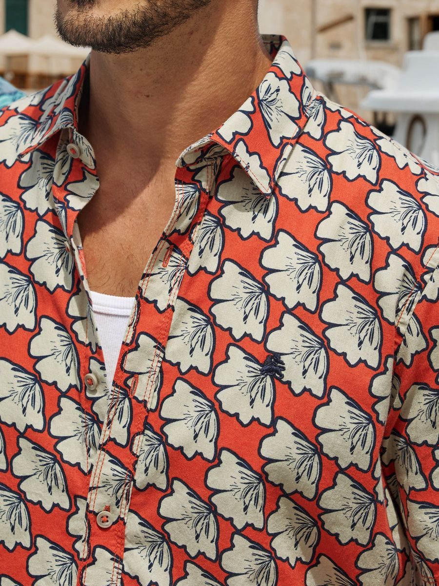 Kurzarmhemd mit Blumenmuster