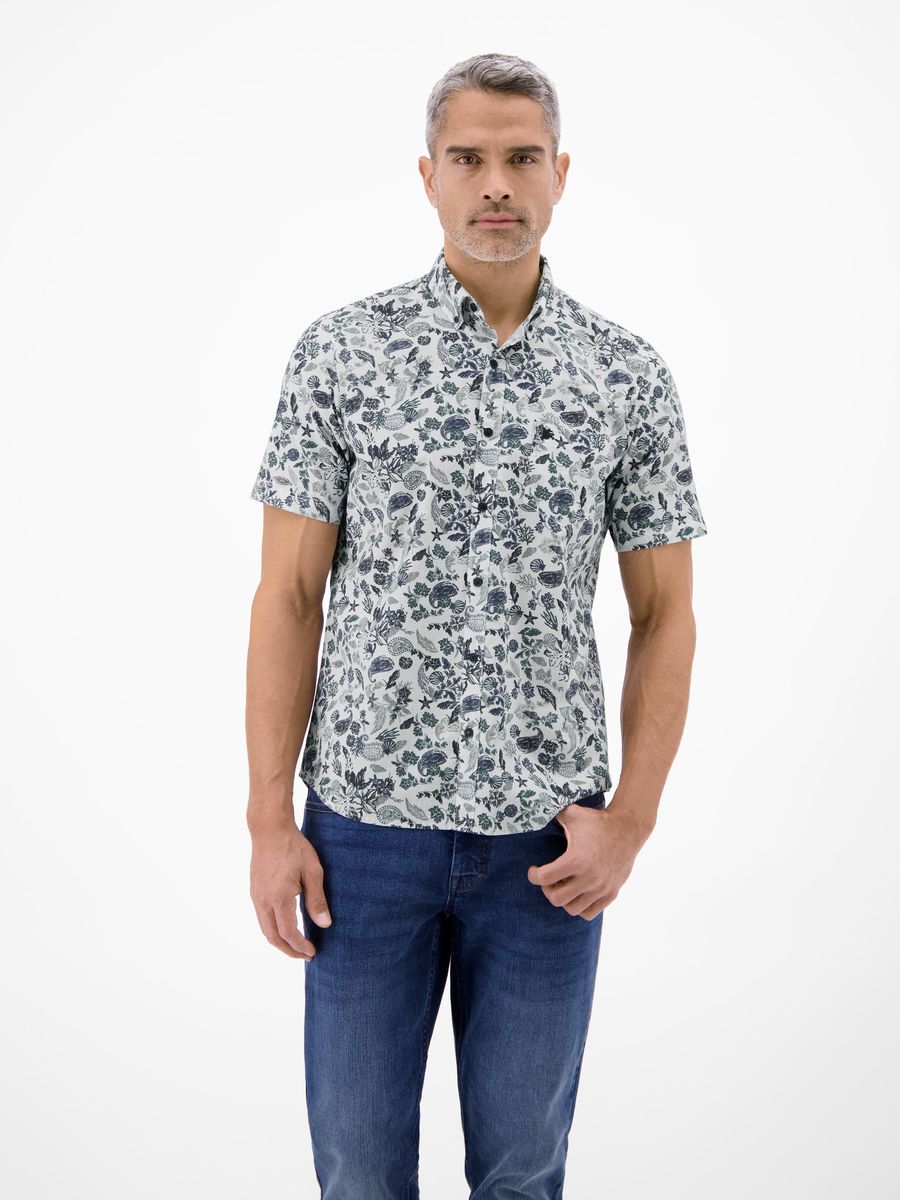 Kurzarmhemd mit Blumenmuster