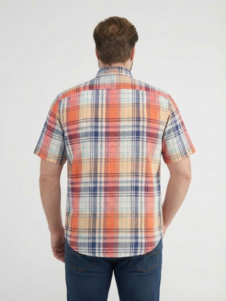 Kariertes Kurzarm Freizeit Hemd