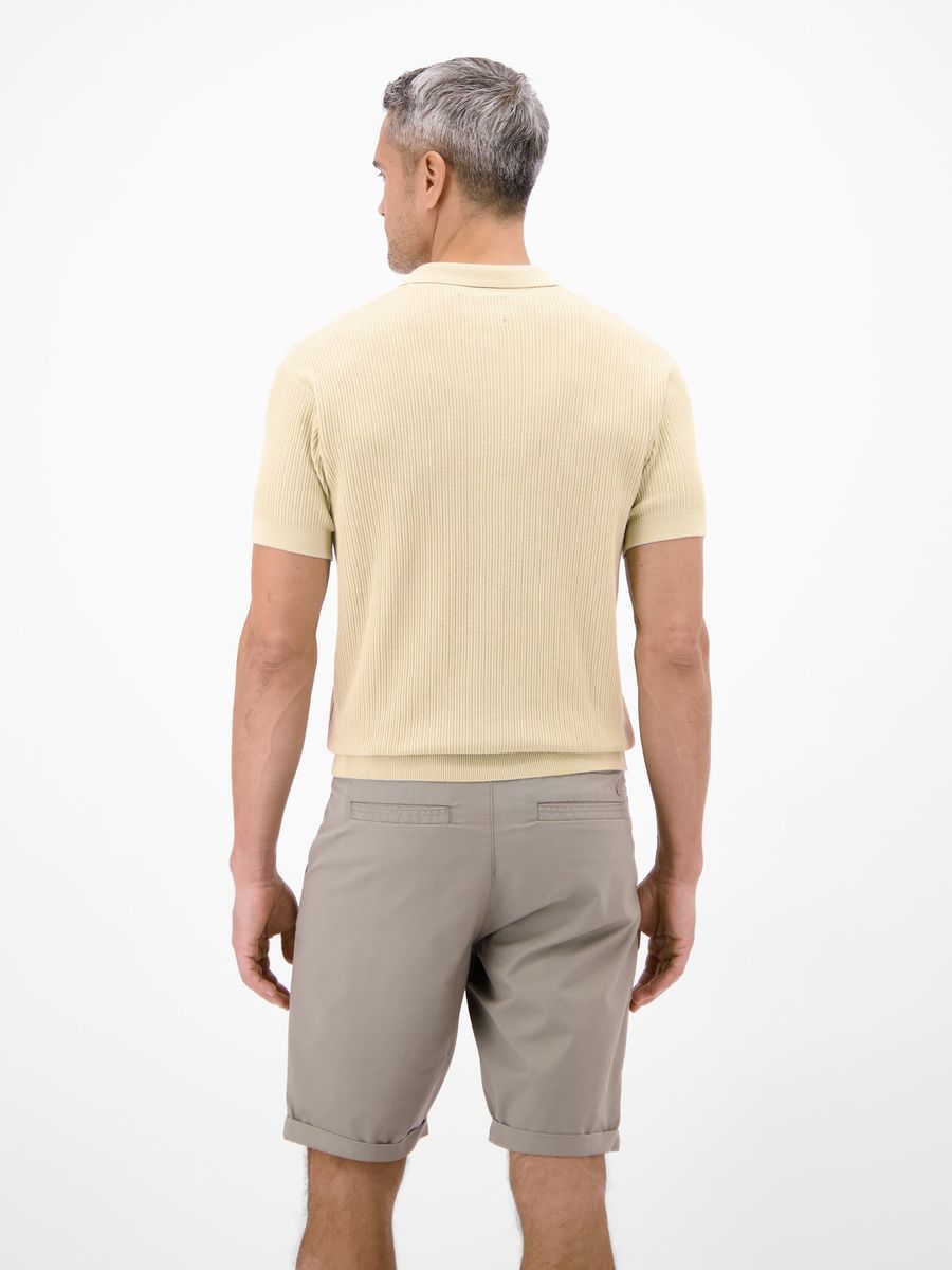 Nachhaltiges Baumwoll-Polohemd in Strickoptik